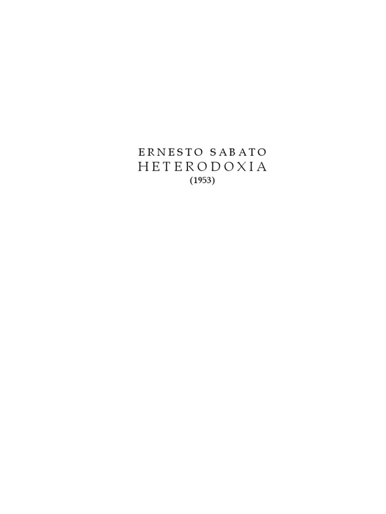 Heterodoxia de Ernesto Sabato | PDF | Dialéctico | Georg Wilhelm ...