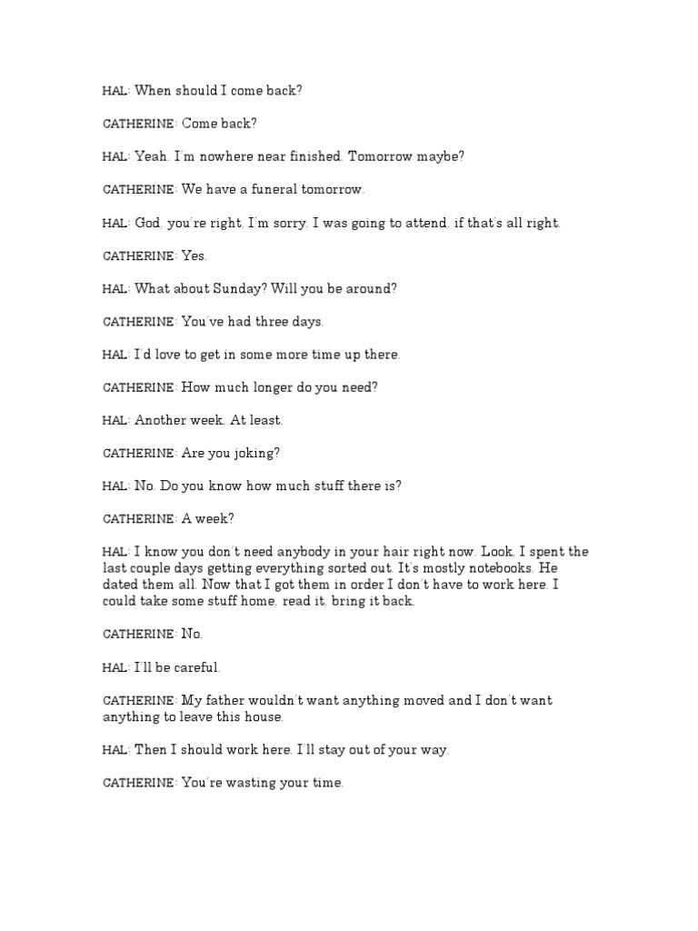 Scene From Proof By David Aubrun These free monologues are perfect for your next audition. scribd