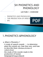 LECTURE 1 Phonology