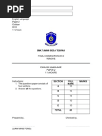 Download Remove English Final Exam 2012 Paper 2 by Ming Fong Liaw SN152013089 doc pdf