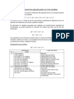 Ecuación General de Segundo Grado Con Tres Variables