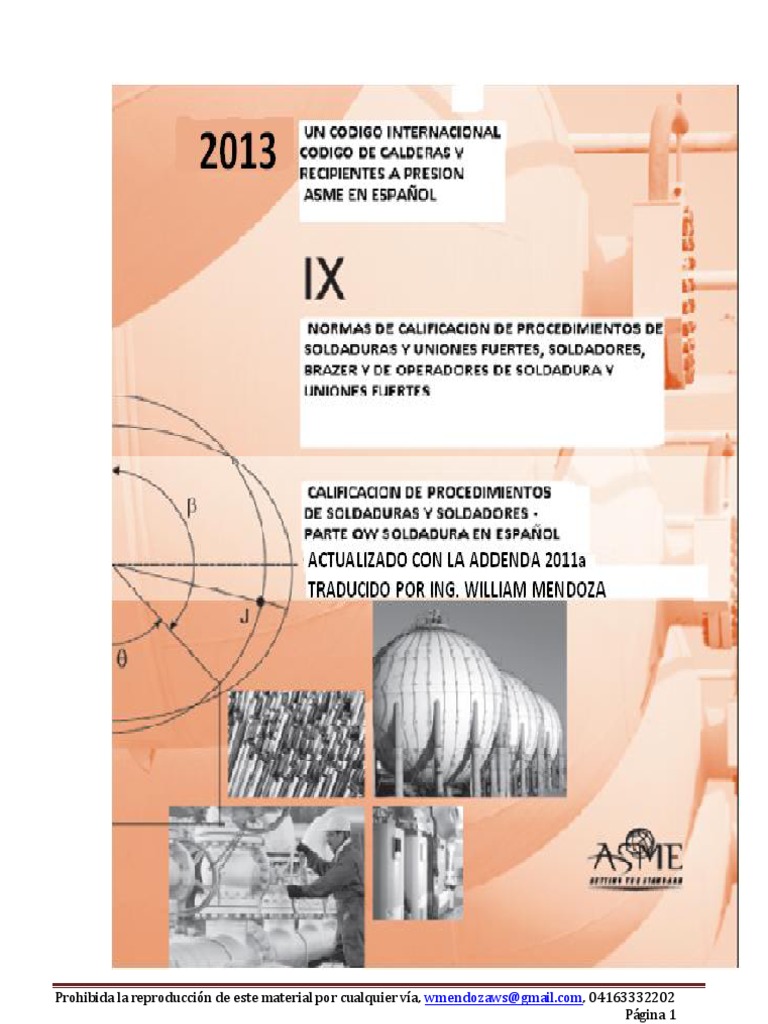 Código Asme Sección IX, 2013 En español, Parte QW