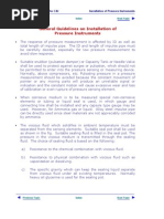 General Guidelines On Installation of Pressure Instruments