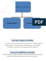 Investment Decision: Fixed Asset Current Asset