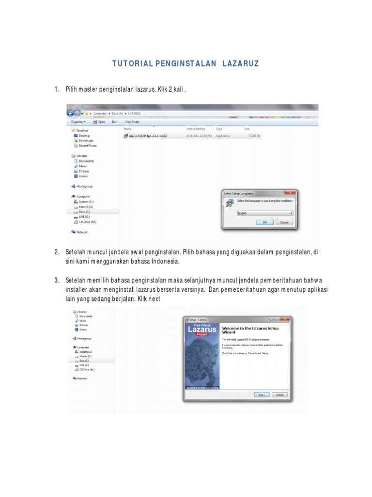 Tutorial Penginstalan Lazarus | PDF | Karier & Perkembangan | Teknologi ...