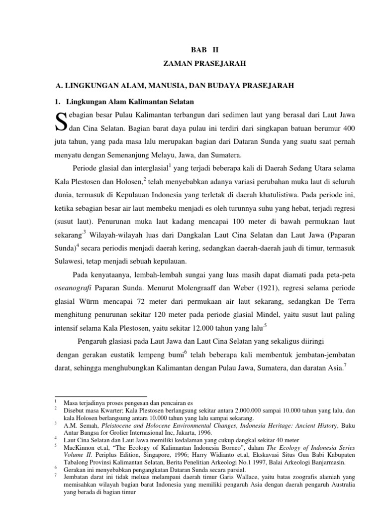 Zaman Prasejarah Kalimantan Selatan