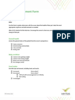 Canine Senior Assessment Form