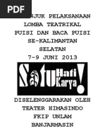 Download Petunjuk Pelaksanaan Lomba Teatrikal Puisi Dan Baca Puisi by Wahyu Indra Wardhana IWE SN152041651 doc pdf