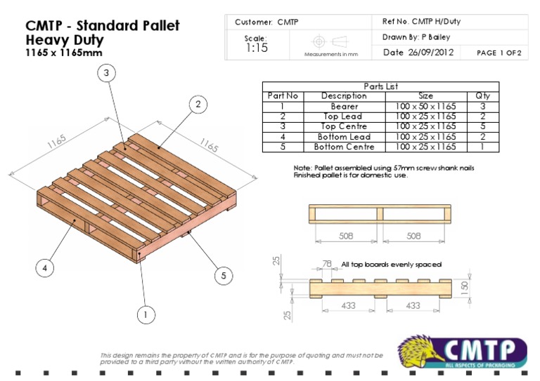 Heavy Duty Pallet Design 1165mm | PDF