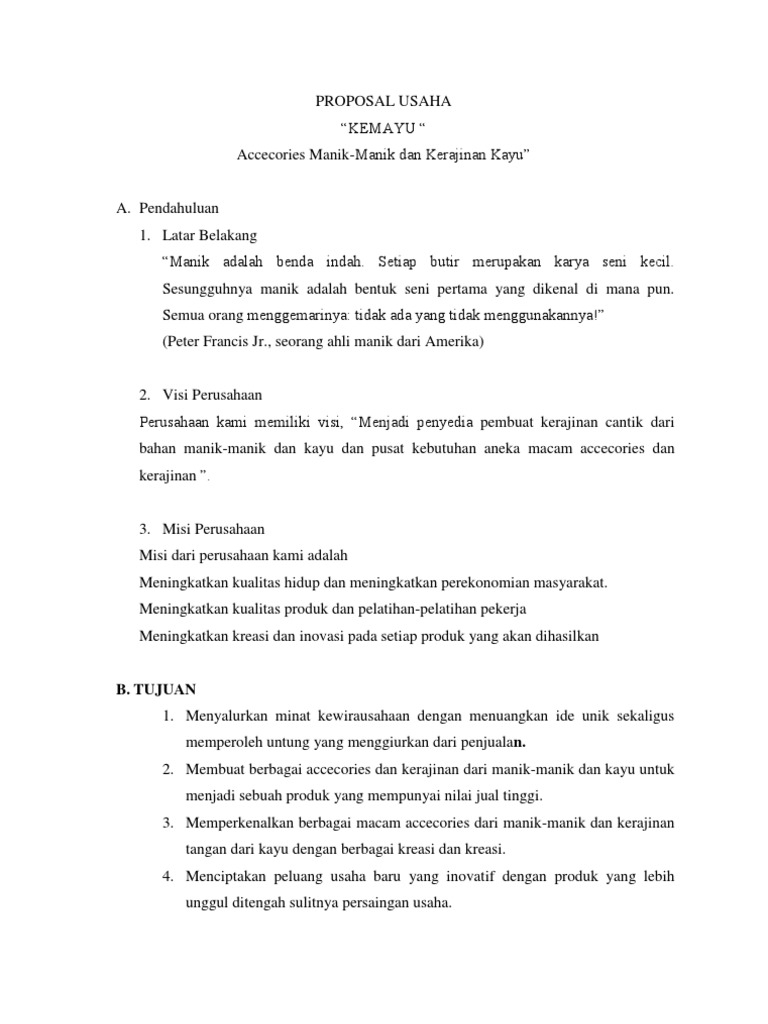 Proposal Usaha Ambar