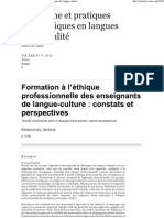 Formation à l’éthique professionnelle des enseignants de langue-culture _ constats et perspectives