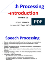 Speech Processing Lecture 01 Udhay Prakash