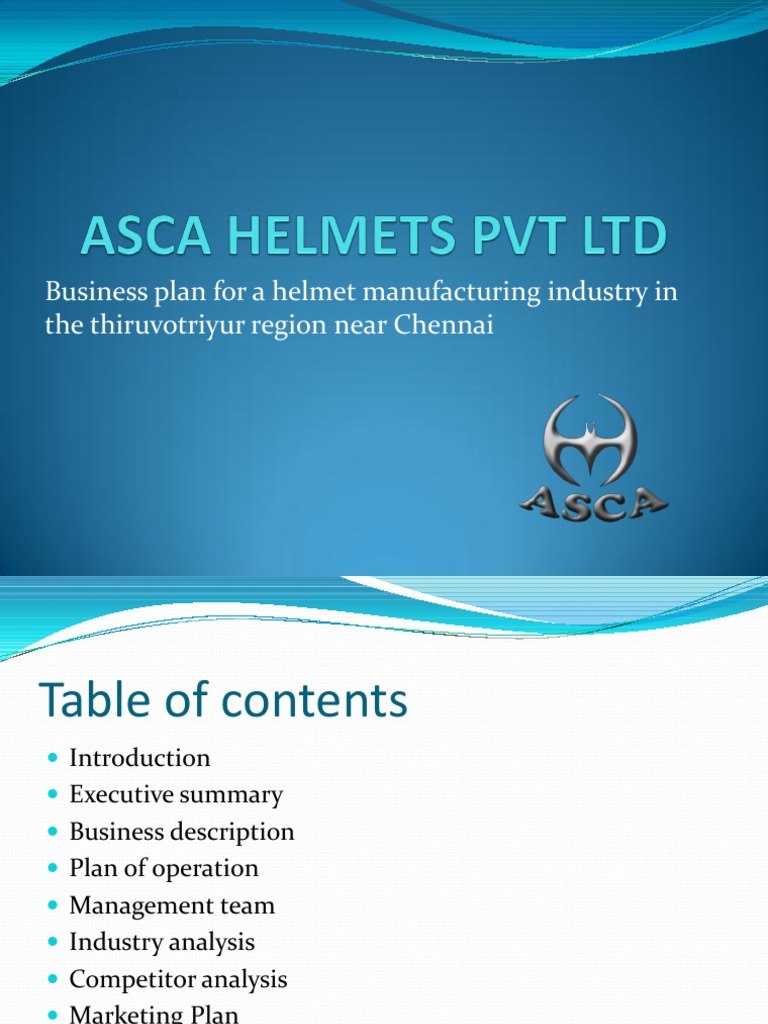 Asca Helmets PVT LTD PDF Business Marketing