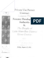 Private Use Permit Between The Forestry Development Authority and The People of Kulu Shaw Boe District, Sinoe County April 12, 2011