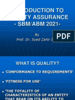 Quality Assurance Introduction