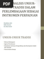 Menganalisis Unsur-Unsur Tradisi Dalam Perlembagaan Sebagai Instrumen Perpaduan