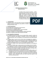 Seleção Pública Edital 001/2013 CENTEC Formação Cadastro Professores