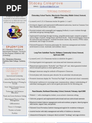 Web Resume Stacey Cole Grove