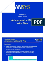 Ai Tipi Axisymmetric Pipe With Fins: Workshop 12 Thermal Analysis