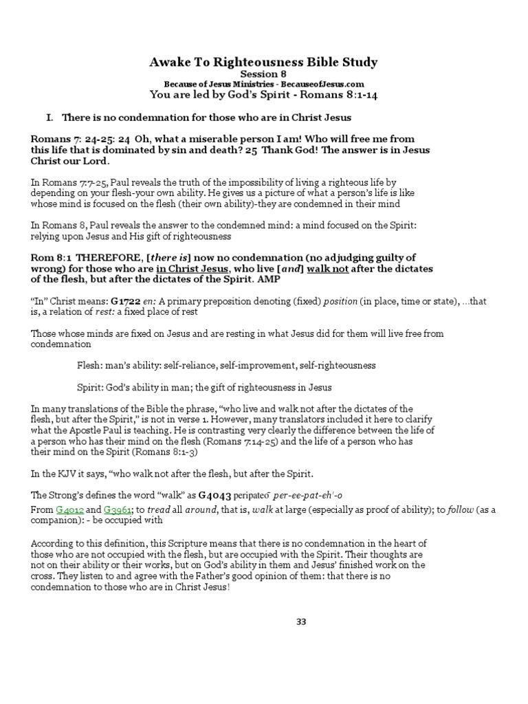 Awake To Righteousness Week 8 Epistle To The Romans Jesus Choose book choose chapter choose verse. awake to righteousness week 8 epistle