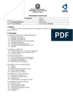 Programa Física para Ciências Biológicas Pablo Noturno 2012