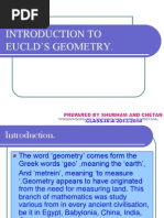 Introduction To Eucld's Geometry