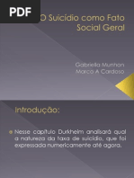 Apresentação - O Suicídio como Fato Social Geral