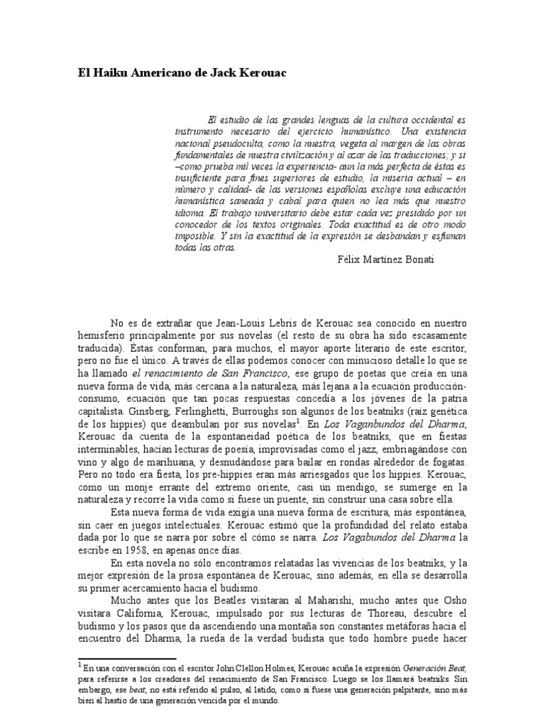 El Haiku Americano de Jack Kerouac, by Alan Meller Traducciones