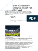 El secreto del éxito del fútbol alemán del Bayern Munich y el Borussia Dortmund