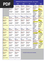 Ramadan 2013 Masjid Schedule