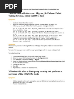 VMWARE Troubleshoot