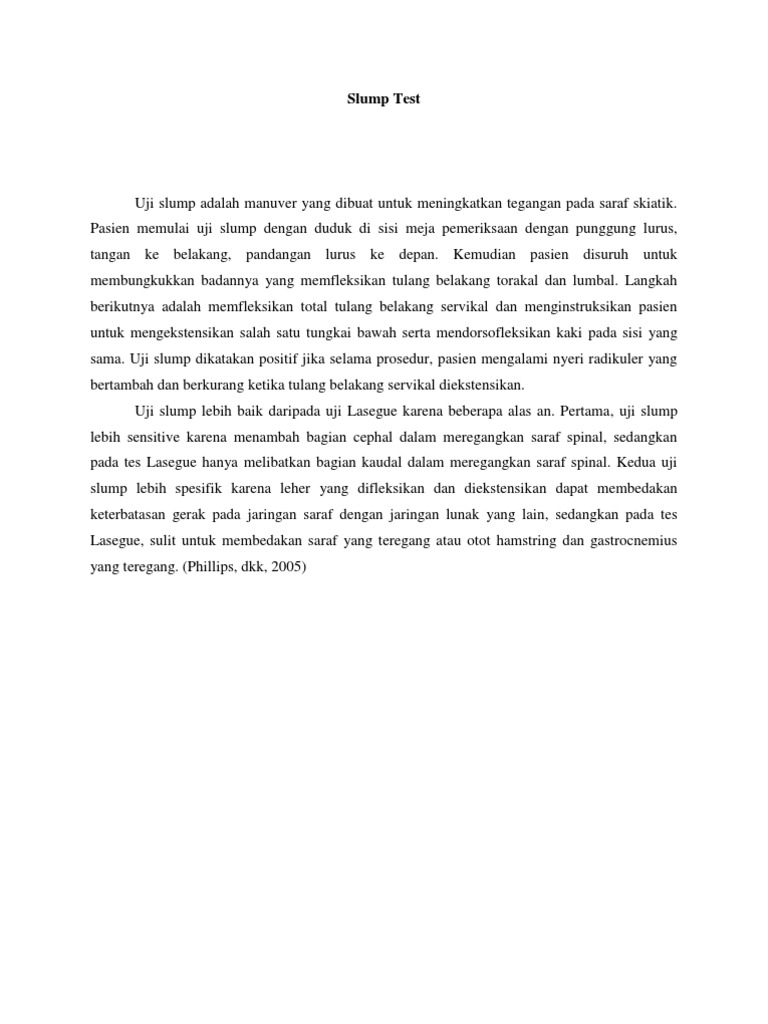 Uji Slump untuk Diagnosa Saraf Skaitik | PDF | Sains & Matematika