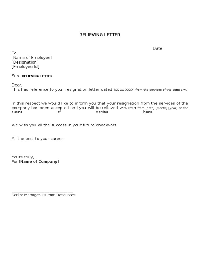 Relieving Letter34 | PDF