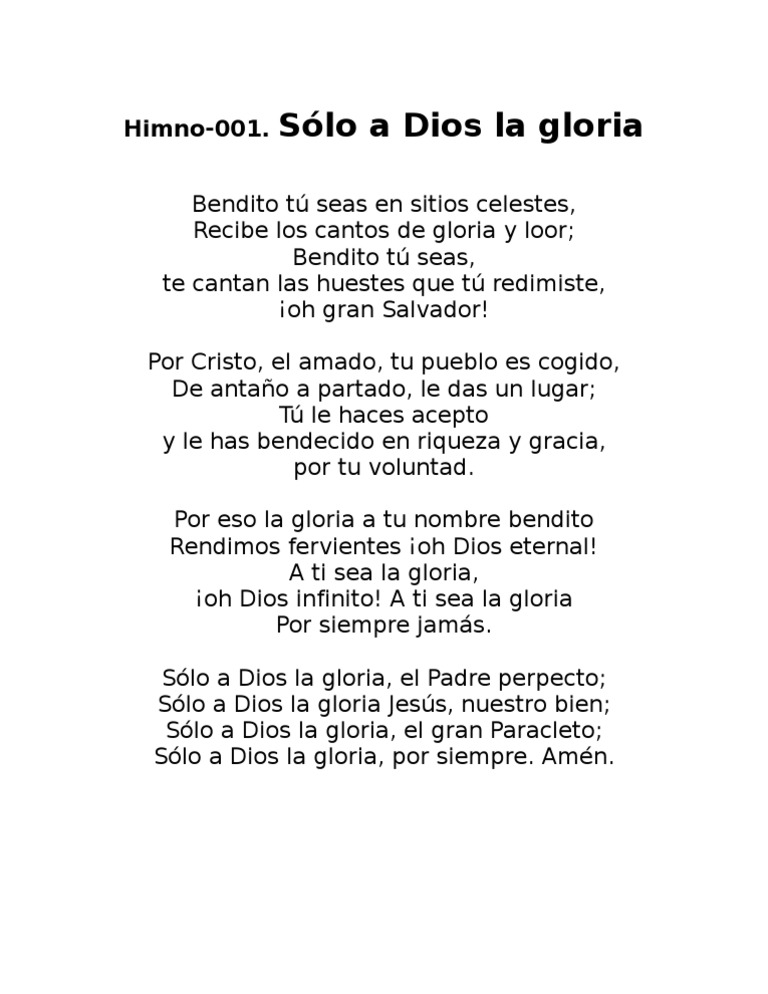 Himno001Sólo a Dios la gloriano cord