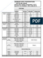 Fixtures For A Table Tennis Tournament