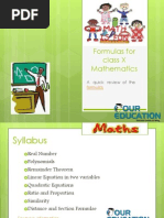 Download Formulas for Class X Mathematics by oureducationin SN152218597 doc pdf