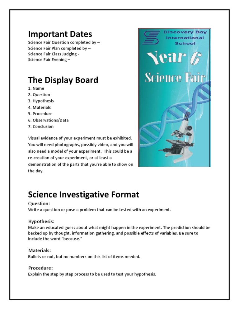 DBIS Science Fair 2009 | PDF