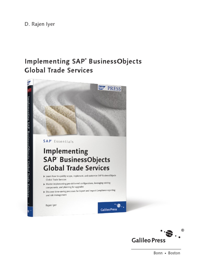Sappress Implementing Sap Businessobjects Exports Tariff - 