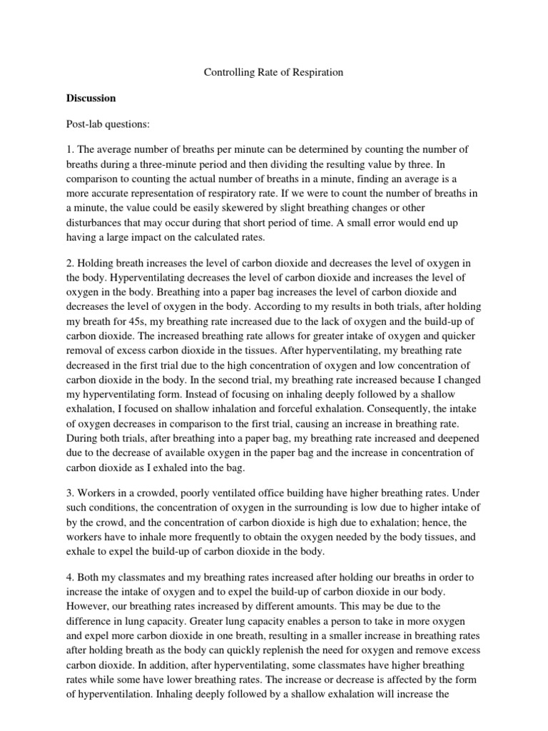 Breathing Lab PDF Breathing Exhalation