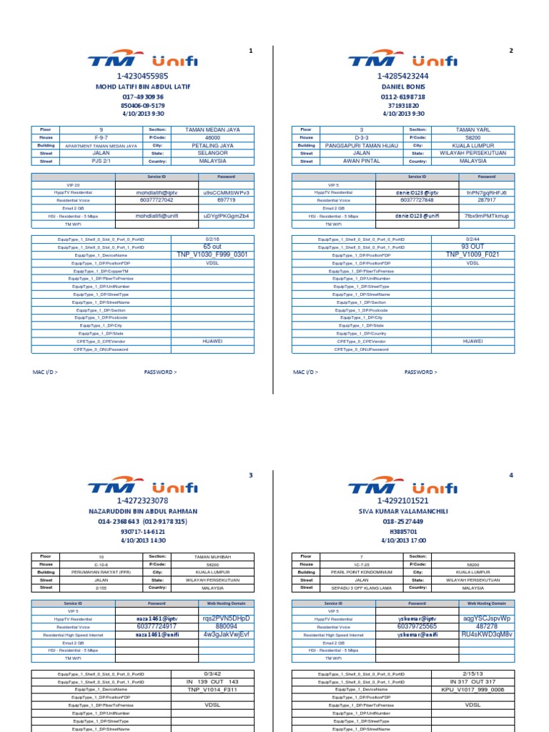 Malaysia Residential Internet Data | PDF