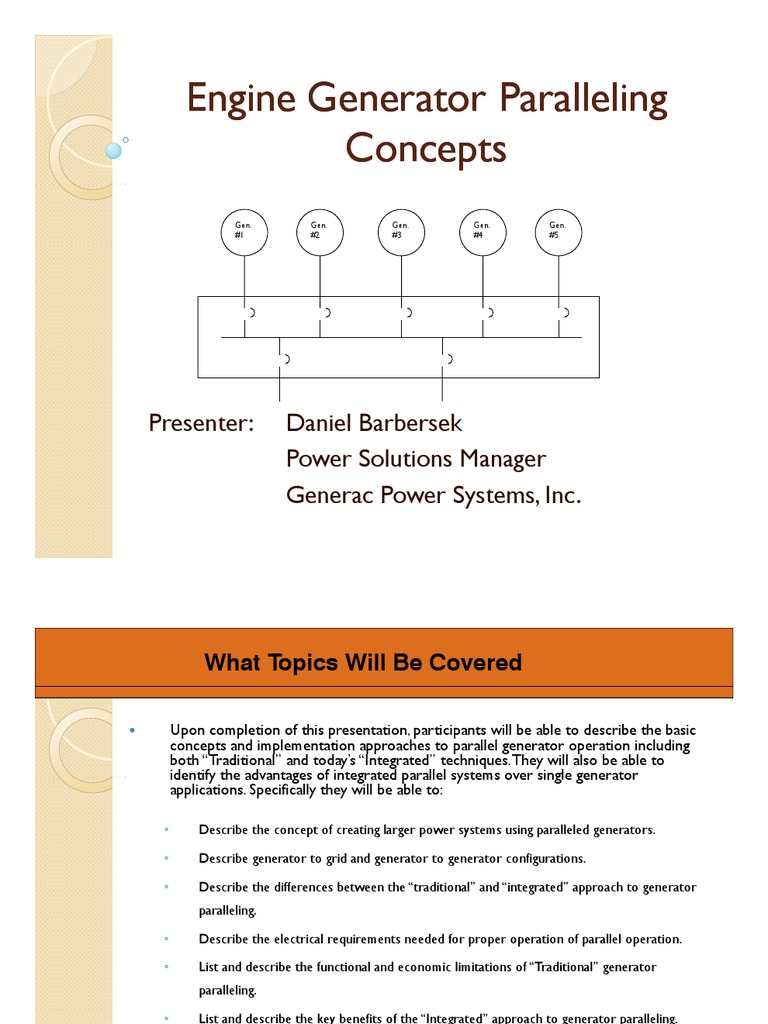 Generator Paralleling Concepts | Electrical Grid | Ac Power