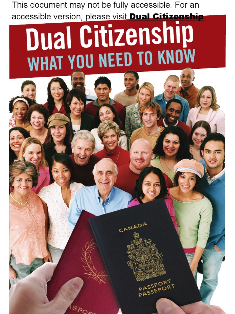 Dual Citizenship Canada PDF Citizenship Passport