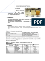 Caracteristicas Fisicas Del Agua