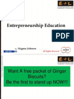 Entrepreneurship Education: Magnus Johnson
