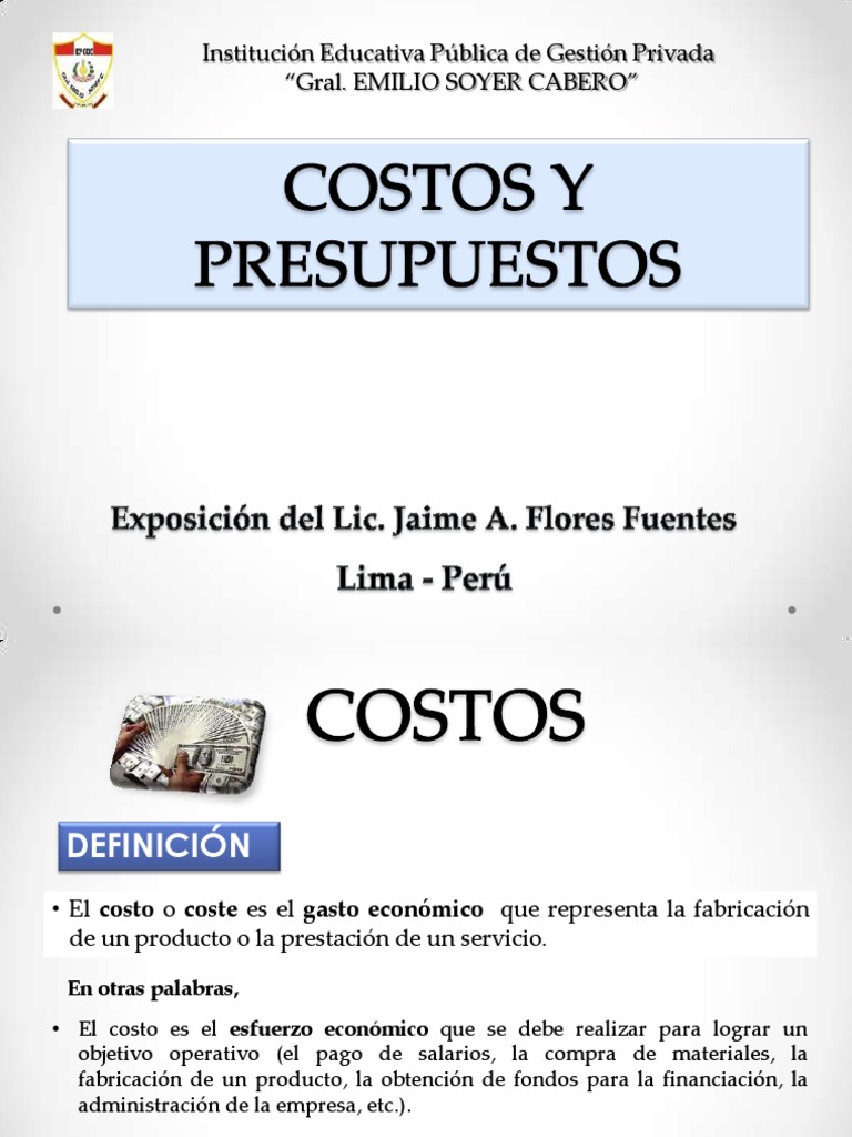 Cálculo de Costos y Presupuestos Empresariales | PDF | Costo | Presupuesto