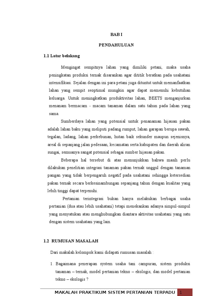 Makalah Prak Sistem Pertanian Terpadu
