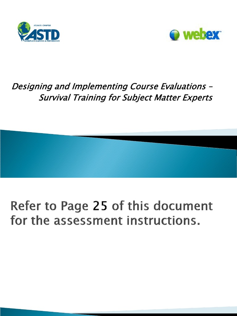 Course Evaluation Design and Implementation | PDF | Course Evaluation ...