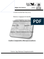 Cuadro Comparativo Microprocesadores