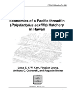 economics of a pacific threadfin hatchery