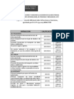 Tabla Infraciones Cono Sur